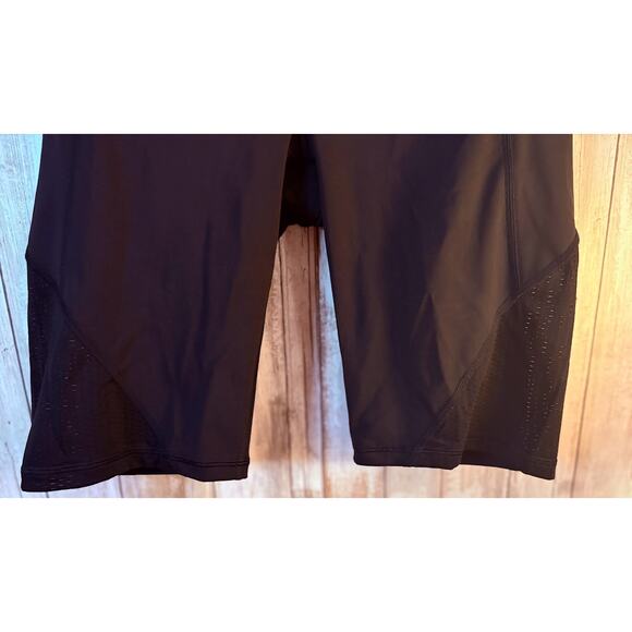 Athleta Black Biker Shorts with Mesh Inserts - Size ST Tall - Picture 3 of 8